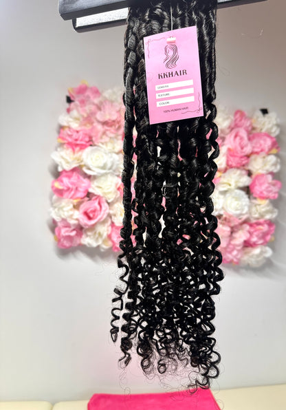 Pixie HAIR curly capelli 100% veri extensions cuciti 100 grammi di capelli taglia 30(76cm)