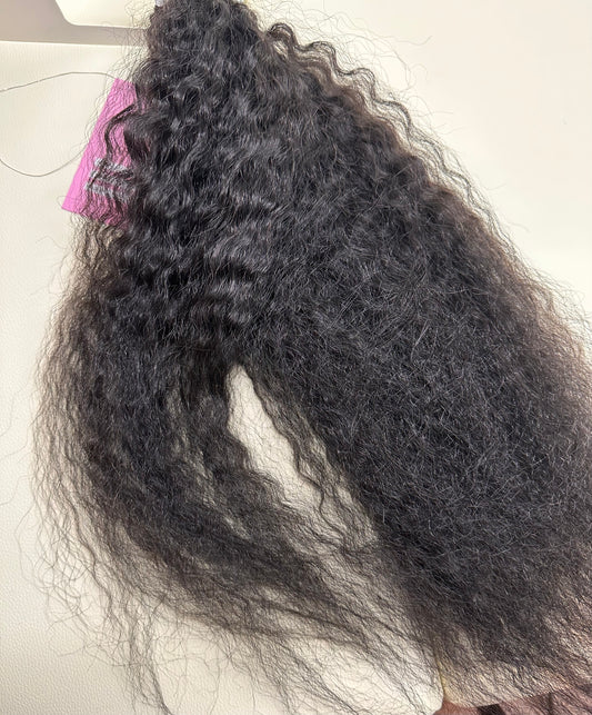 Extension Kinky Straight Remy Hair per Crochet Braids