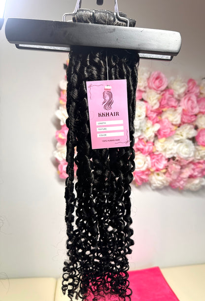 Pixie HAIR curly capelli 100% veri extensions cuciti 100 grammi di capelli taglia 30(76cm)