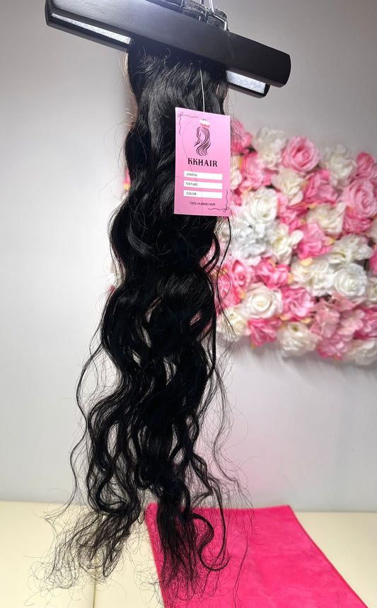 Extension Tessitura "Natural Wave" 100% Capelli Umani Remy - 100g, Taglia 28 (71 cm)