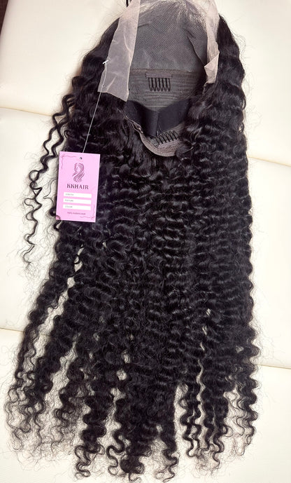 Parrucca Burmese Curly Premium - 100% Capelli Umani Vergini, 30 Pollici, 400g, Lace Frontale 13x4