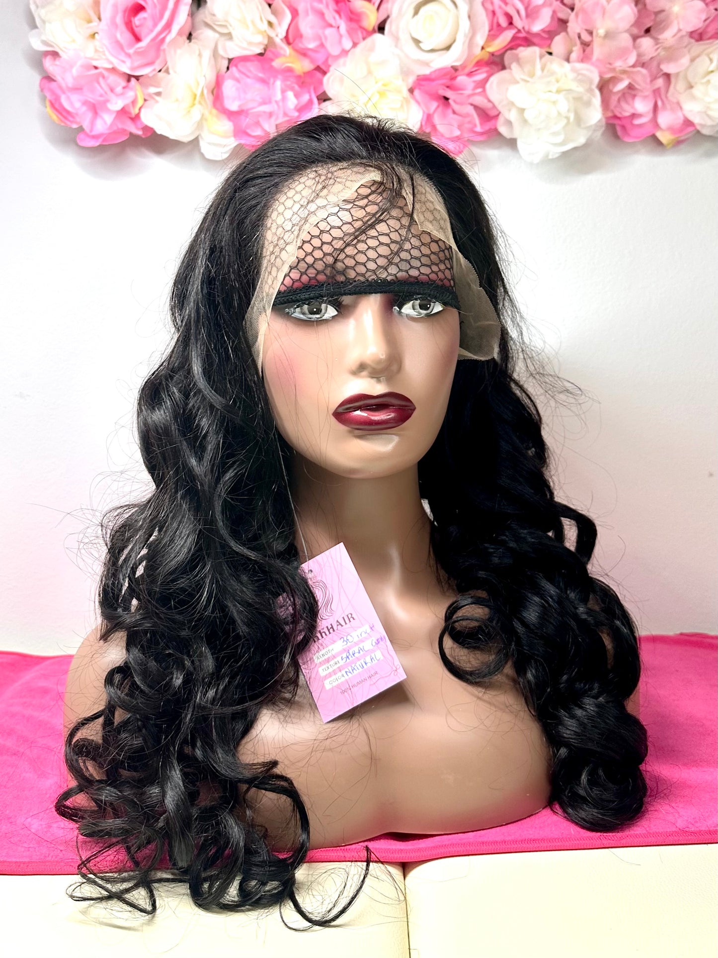 Parrucca Spiral Curly Front Lace 13x4 Full HD - 100% Capelli Umani Vergini (350g, 30 Pollici)