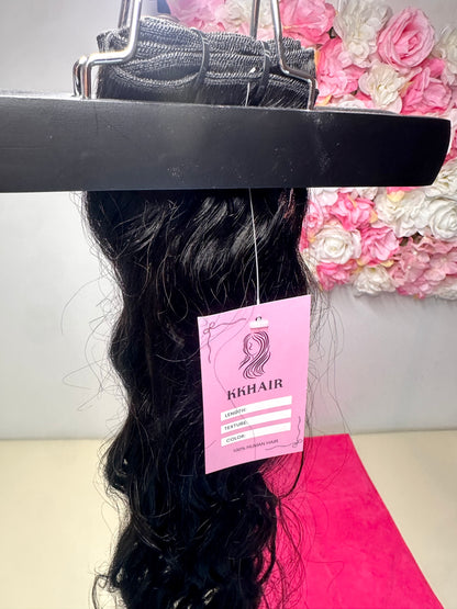 Extension Tessitura "Natural Wave" 100% Capelli Umani Remy - 100g, Taglia 28 (71 cm)