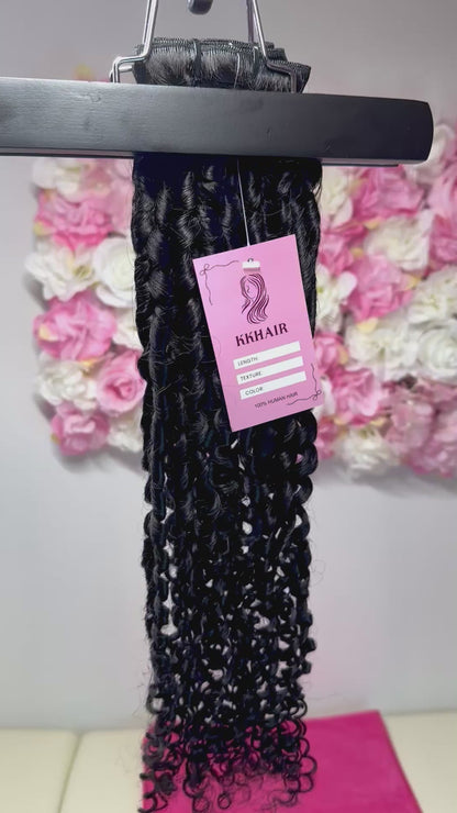 Pixie HAIR curly capelli 100% veri extensions cuciti 100 grammi di capelli taglia 30(76cm)