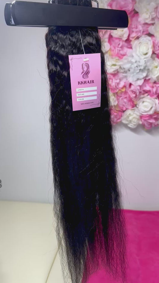 Kinky Straight (Liscio Afro) Extension Cucite Colore Natural Capelli 100% Veri